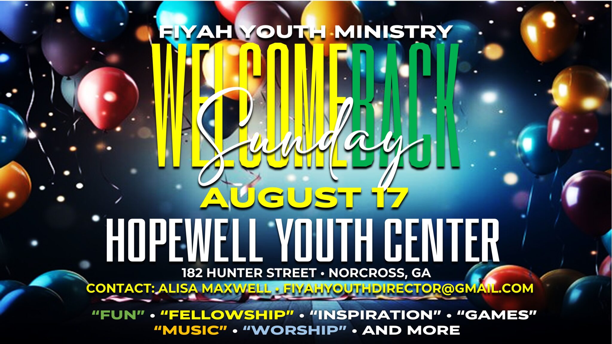 YouthWelcomeBackSunday
