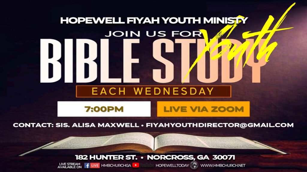 YOUTH BIBLE STUDY